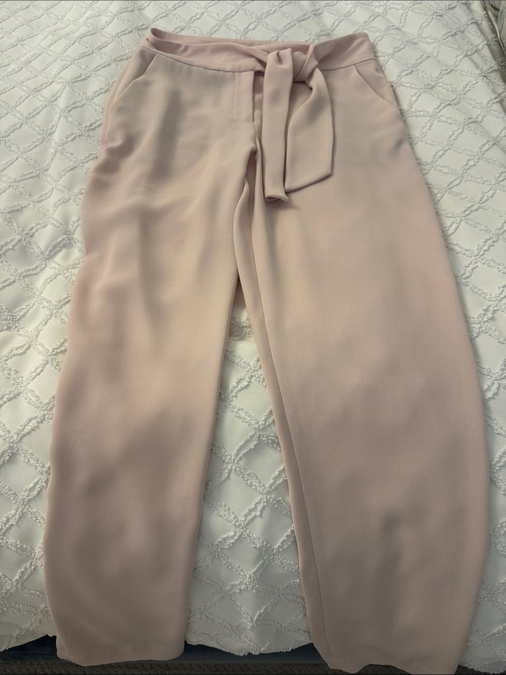 Marciano Dusty Pink Tie-Waist Wide-Leg Pants